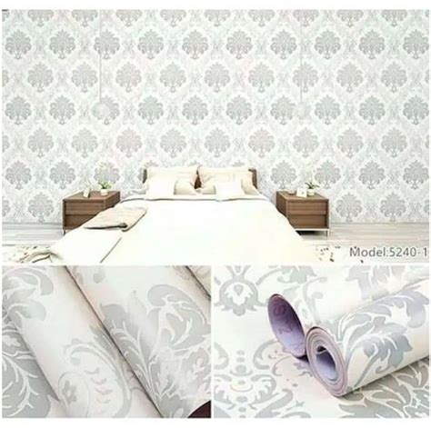 Jual WALLPAPER DINDING Ukuran 45 Cm X 10 M Motif Tema Garis Hitam Putih