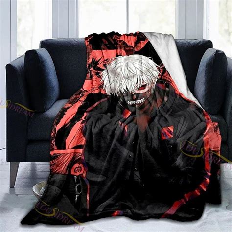 Kjøp Kaneki Tokyo Ghoul Flannel Blankets Japanese Manga Anime Harajuku