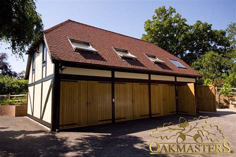 Large Four Bay Oak Framed Garage With Loft Space 5008 Oakmasters