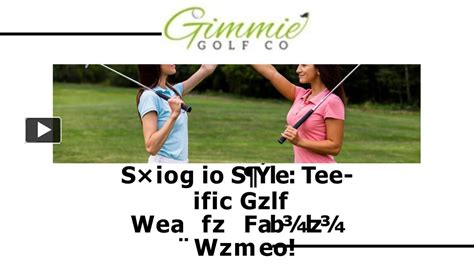 Ppt Golf Wear For Women Powerpoint Presentation Free To Download