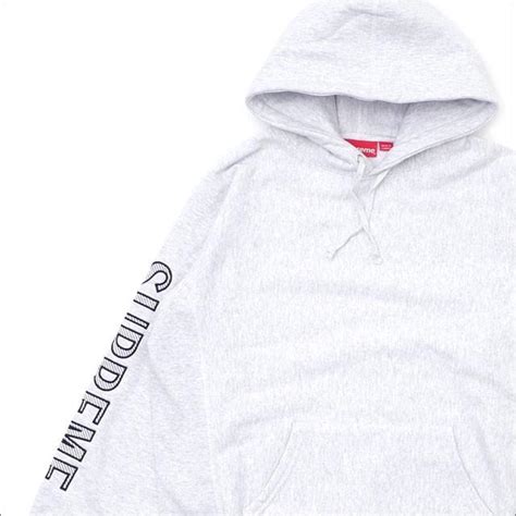 シュプリーム Supreme Sleeve Embroidery Hooded Sweatshirt スウェットパーカー Ash Gray