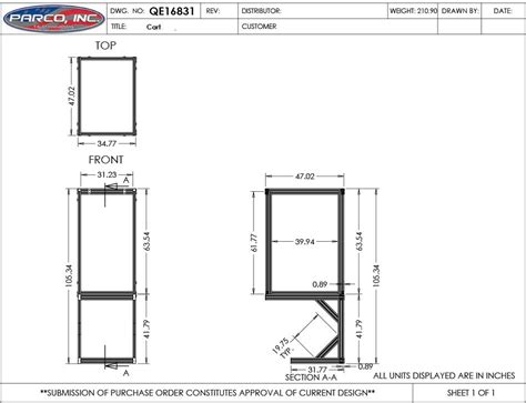 47″ x 34″ x 105″ T-SLOT ALUMINUM MESH STORAGE CART QE16831 | T-SLOT ...