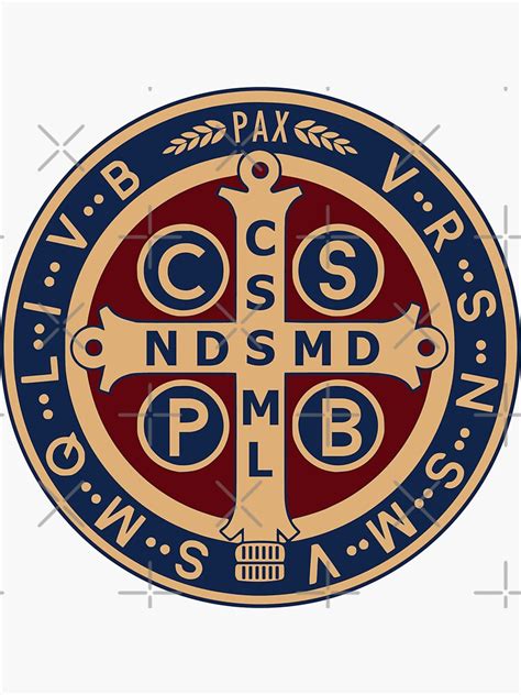 Saint Benedict Medal Sticker For Sale By Beltschazar Redbubble