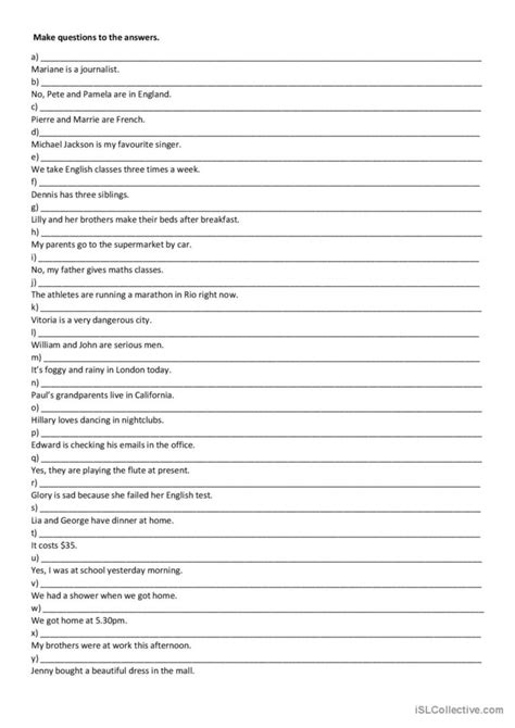 English Esl Worksheets Activities For Distance Learning And Physical