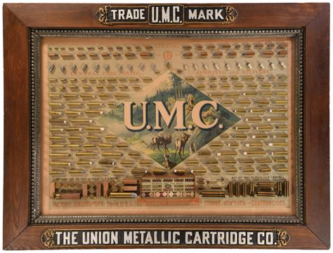 Union Metallic Cartridge Co. Cartridge Display Bullet Board | Rock Island Auction