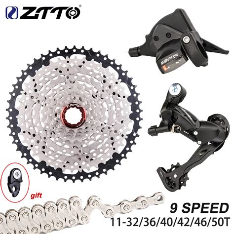 ZTTO MTB Bicicleta 9 Speed Shifter Desviador Traseiro Groupset Sistema