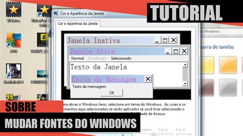 Como Mudar Tamanho Fontes E Cores Dos Textos Do Windows YouTube