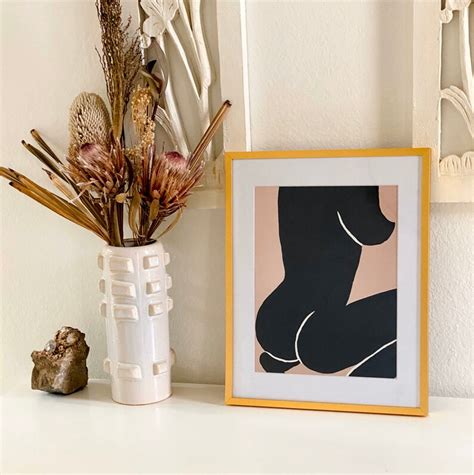 Framed Art Minimalist Nude Print X Etsy