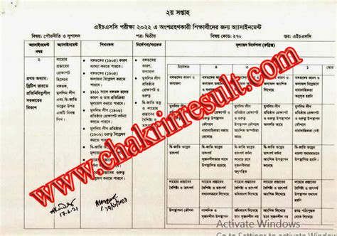 HSC 2nd Week Assignment Civics Answer একদশ শরণর পরনত সমধন