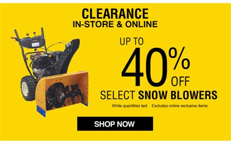 Lowe’s Canada Clearance Sale: Save 40% Off Snow Blowers + Don’t Pay Tax ...