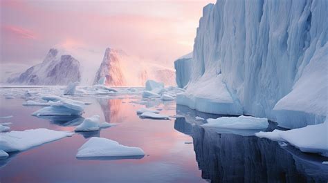 Premium AI Image | A photo of an Antarctic ice habitat icy cliffs