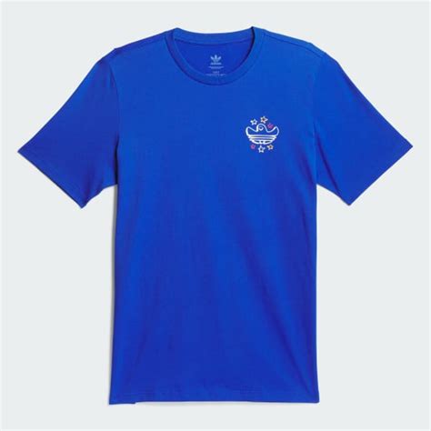 Adidas Shmoofoil All Star Short Sleeve T Shirt Blue Adidas Uk