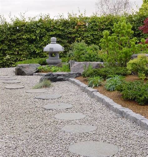 Round granite stepping stones for Japanese gardens