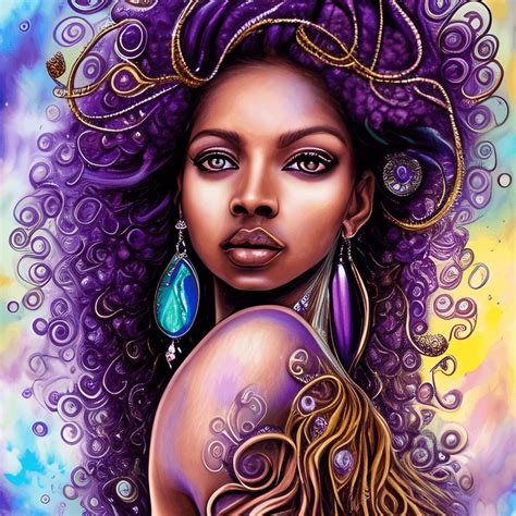 Hyper Detailed Artistic Portrait Of A Brown Skinned Woman · Creative