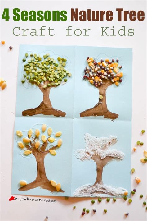 4 Seasons Nature Tree Craft For Kids A Little Pinch Of Perfect