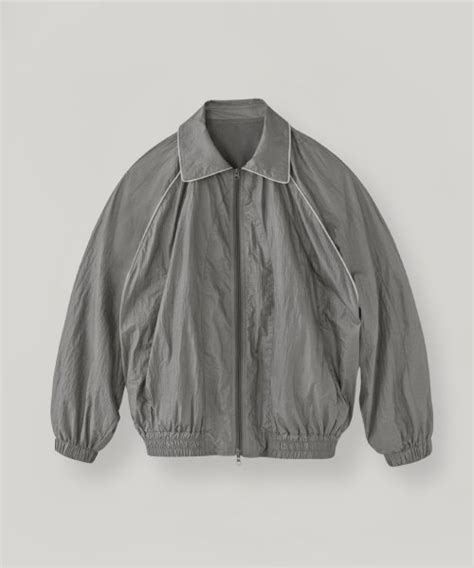 MUSINSA公式 LAFUDGESTORE Air cell piping wind jacket Steel Gray