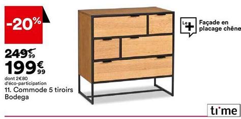 Promo Commode 5 Tiroirs Bodega Chez BUT ICatalogue Fr