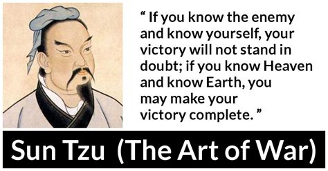 Sun Tzu “if You Know The Enemy And Know Yourself Your Victory ”