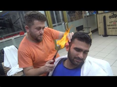 ASMR TURKISH MASSAGE BARBER NECK CRACK EAR BURN Head Back Ear