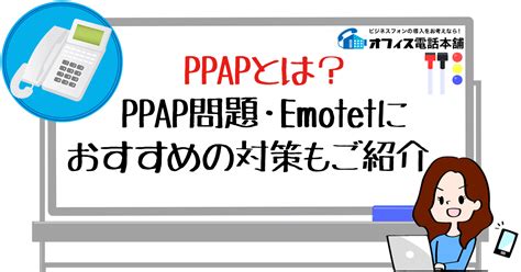 Ppapとは？ppap問題・emotetにおすすめの対策もご紹介 ビジネスフォン ビジネスホン の導入をお考えならオフィス電話本舗