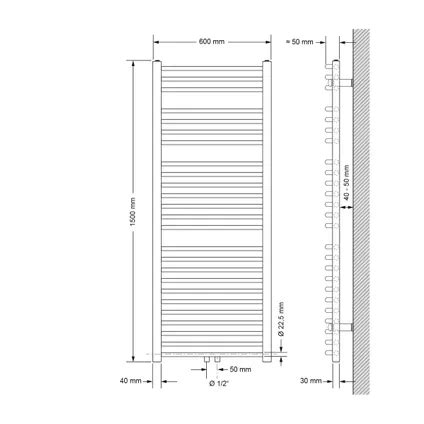 Ecd Germany Design Sahara Radiatoren X Mm Wit Gebogen