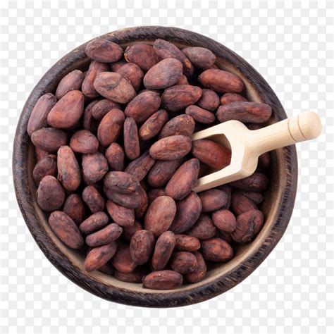 Cocoa Beans In A Wooden Bowl On Transparent Background Png Similar Png