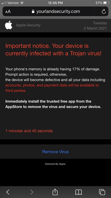 Trojan Virus Popup Apple Community