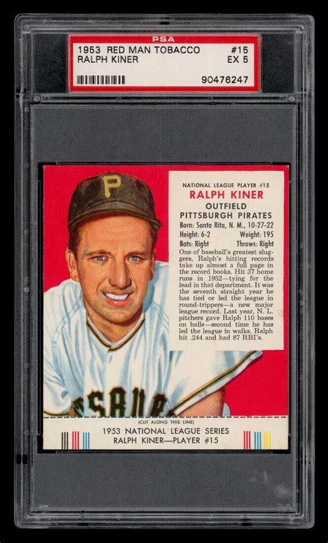 Red Man Tobacco Set Break Ralph Kiner Psa Ex Ebay