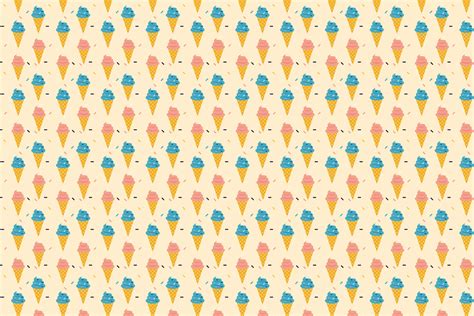 Ice Cream Endless Pattern Background Graphic by IftiDigital · Creative ...