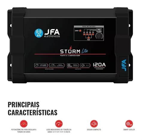 Fonte Automotiva Jfa Storm Lite 120 Amperes Fonte Carregador