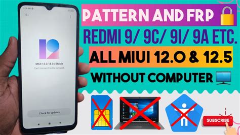 Redmi 9 9c 9A 9i Pattern Lock And FRP Remove Without Computer All