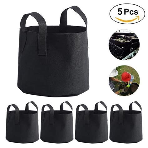 KE02188 Sac culture plantes noires Conteneur pot plantation d aération