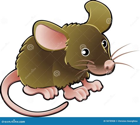 Cute Mouse Vector Illustration Stock Vector Illustration Of House