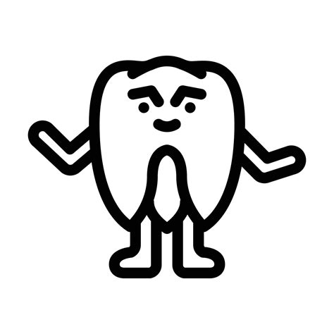 teeth monster alien line icon vector illustration 20670007 Vector Art at Vecteezy