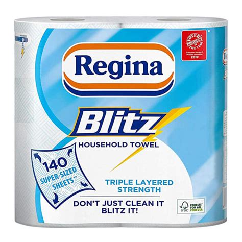 Regina Blitz 3 Ply Kitchen Towel Rolls Jumbo Household Towel 70 Sheets