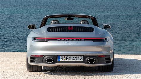 2020 Porsche 911 Carrera S Cabriolet Color GT Silver Metallic Rear