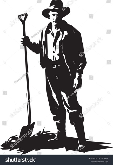 Farmer Silhouette Vector Illustration Svg Stock Vector (Royalty Free ...