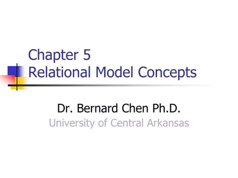 PPT - Chapter 5 Relational Model Concepts PowerPoint Presentation, free ...