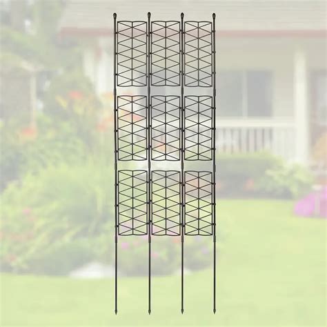 Diy Outdoor Garden Fence Trellis Kit Rust Proof Metal Temu