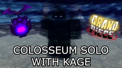 Gpo Colosseum Solo With Kage Youtube