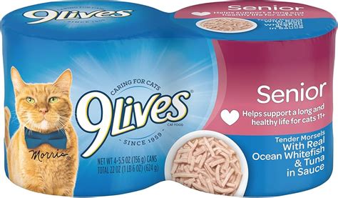 9lives Wet Senior Cat Food Tender Morsels With Real