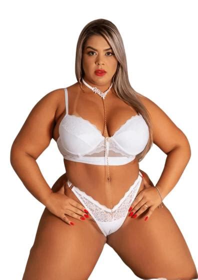 Lingerie Rendada Sutiã Bojo Plus Size Aro Cirre Garota V Sutiã