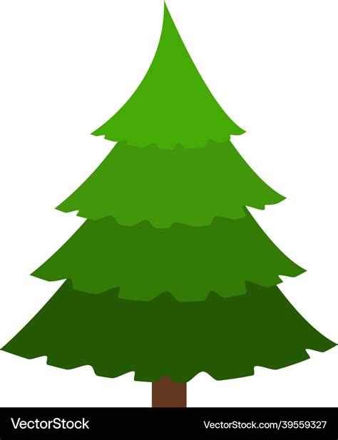 Christmas tree without decorations a green tree Vector Image