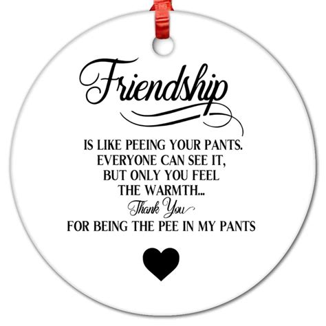 Friendship Is Like Peeing Your Pants Ornament