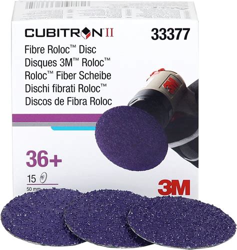 3m 33377 Cubitron Ii 2 Fibre Roloc Disc 15 Discsbox Sanders