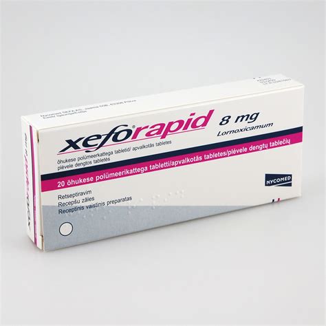 XEFO RAPID, 8 mg, plėvele dengtos tabletės, N20 | Gintarinė