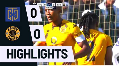 Cape Town City Vs Kaizer Chiefs Dstv Premiership League Highlights