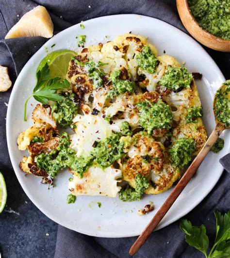 Cauliflower Steaks With Chimichurri