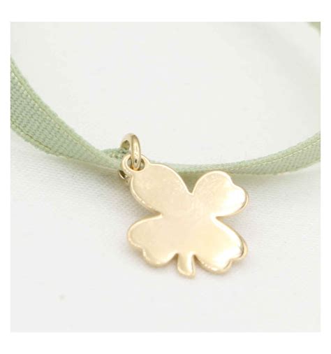 Bracelet personnalisé élastique trèfle saint patrick