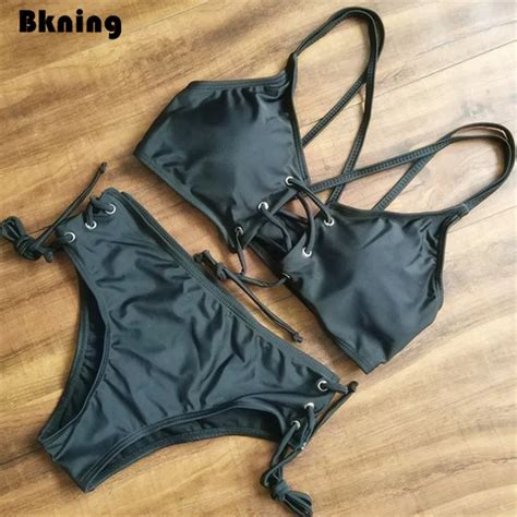 Sexy String Bikini 2019 Mujer Bandeau 2 Piece Swimsuit Separate High